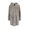 Secondhand Emporio Armani Shearling Coat with Detachable Hoodie 