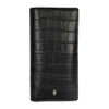 Secondhand Alexander McQueen Black Croc Embossed Long Wallet