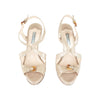 Secondhand Prada Beige Leather Strappy Heel Sandals 