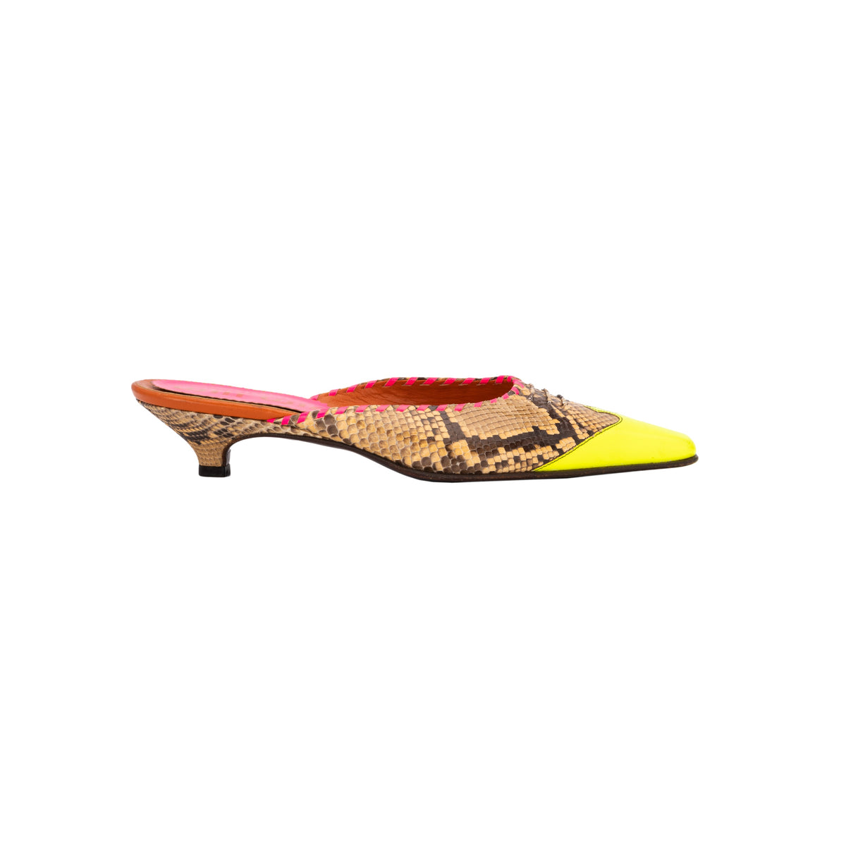 Miu Miu multicolor leather mules shoes pre-owned