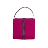 Alberta Ferretti fucsia handle bag, embellished with exotic leather details pre-owned