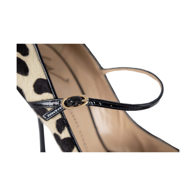 Secondhand Giuseppe Zanotti Leopard Print Ponyhair Peep-Toe Pumps