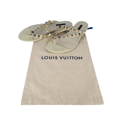 Secondhand Louis Vuitton Studded Thong Sandals