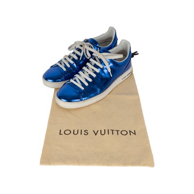 Secondhand Louis Vuitton Metallic Blue Sneakers