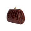 Gianfranco Ferré brown crocodile clutch bag