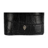 Secondhand Alexander McQueen Black Croc Embossed Long Wallet