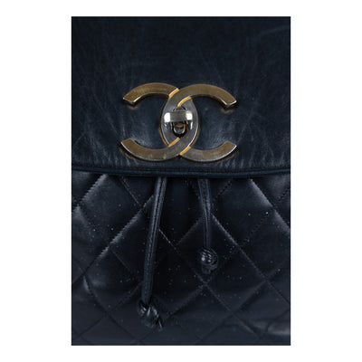 Secondhand Chanel Vintage Quilted Lambskin Drawstring Backpack