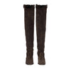 Secondhand Laurence Dacade Suede Over the Knee Dark Brown Boots