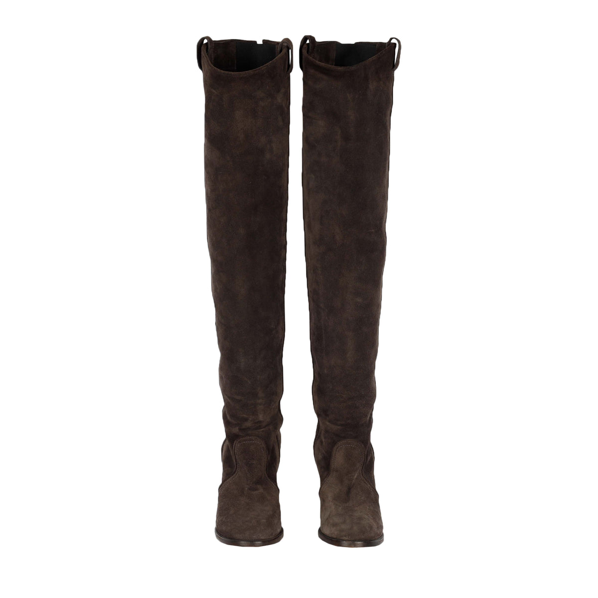 Secondhand Laurence Dacade Suede Over the Knee Dark Brown Boots