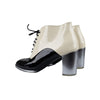 Secondhand Chanel Patent Leather Bow Lace-Up Ankle Boots