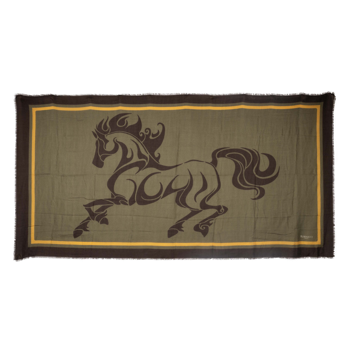 Secondhand Rubinacci Horse Printed Cashmere Stole