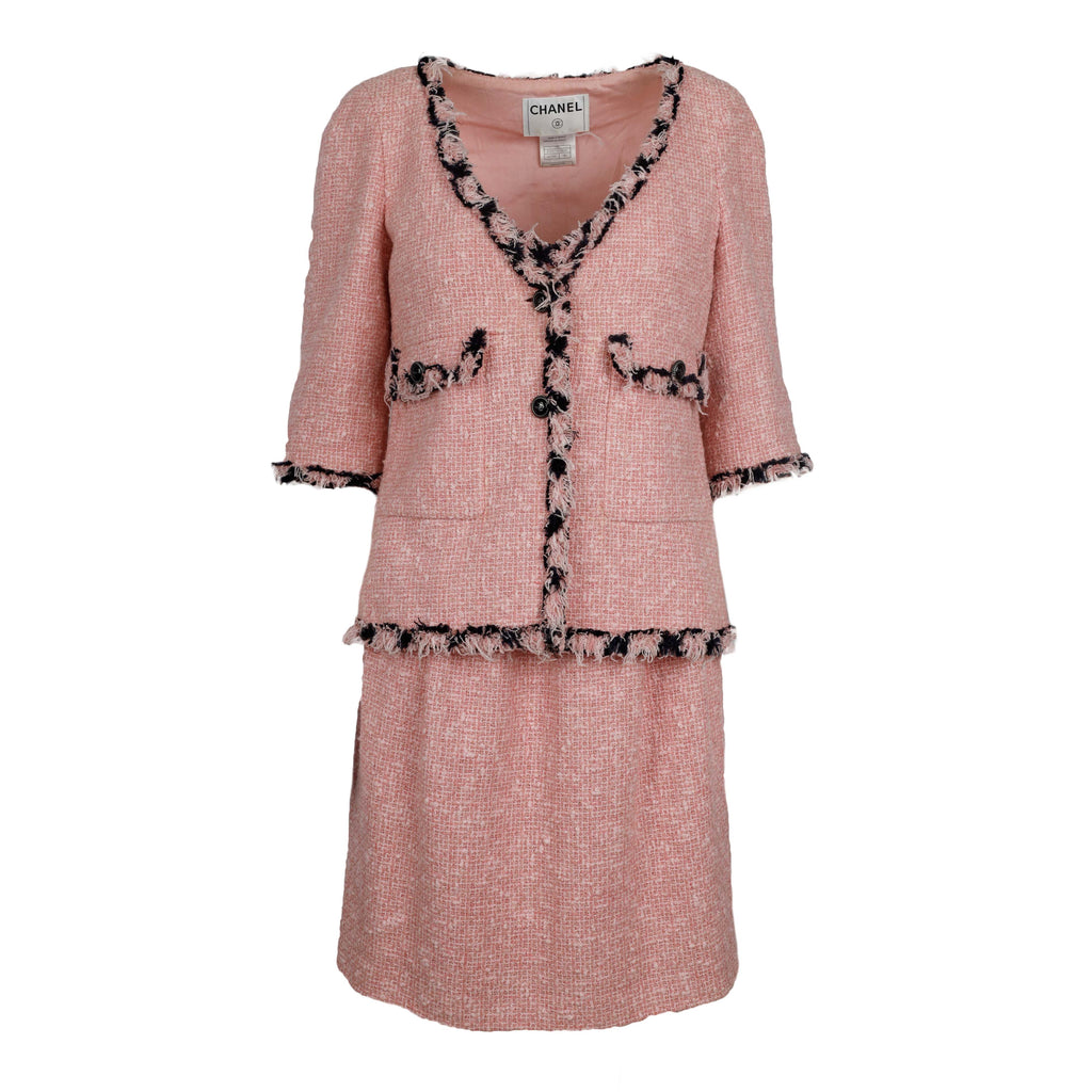 Second-hand Chanel Pink Boucle Mini Dress & Jacket Ensemble