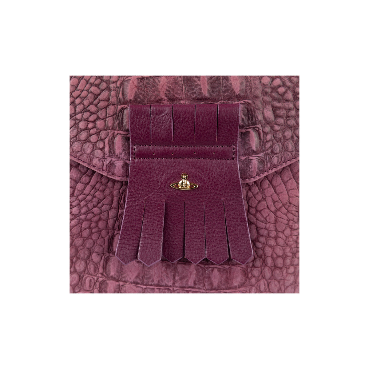 Secondhand Vivienne Westwood Croc-embossed Shoulder Bag