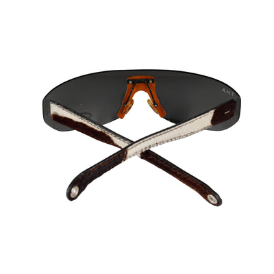 Secondhand Histoire de Voir Leather and Ponyhair Aviator Sunglasses