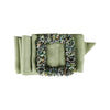Secondhand Collection Privée Green Stone Suede Belt