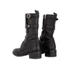 John Galliano black leather combat boot pre-owned