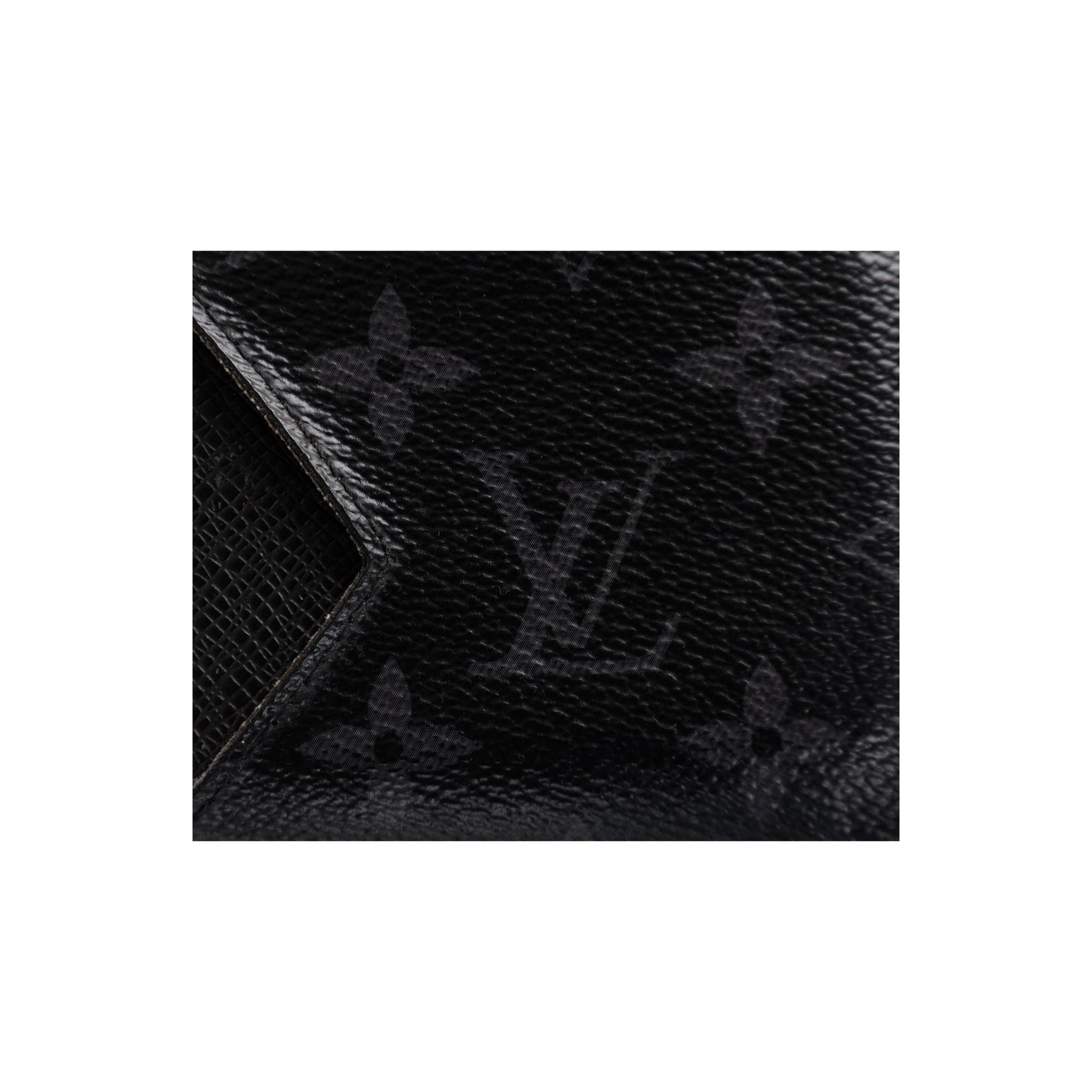 Louis Vuitton Monogram Eclipse Card Holder Taiga Strap M30763 Free Shipping