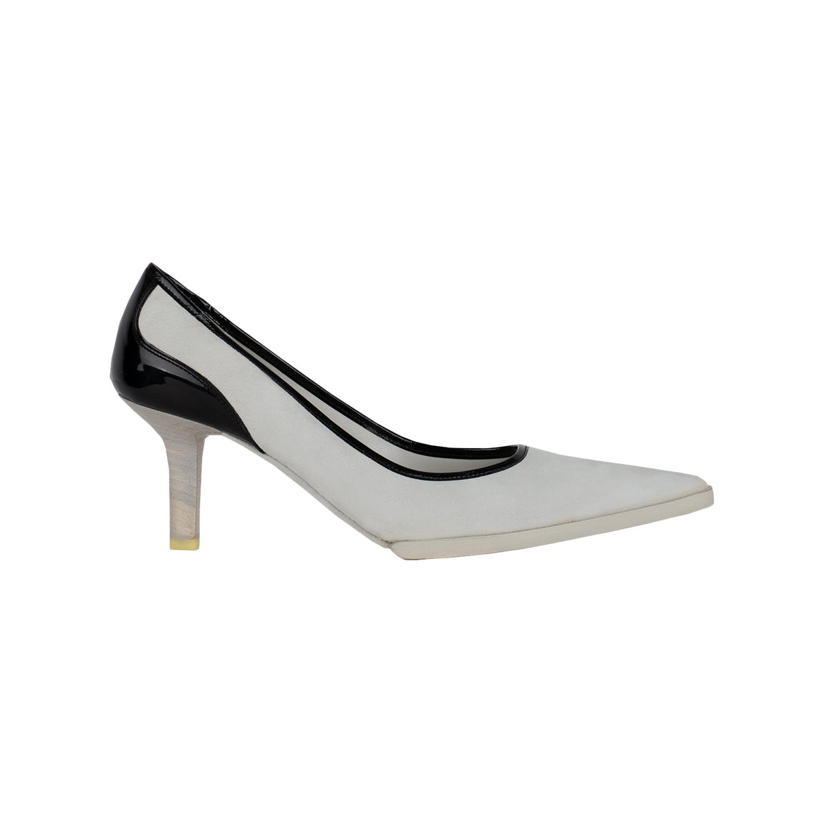 Narciso Rodriguez white and black suede pumps pre-owned