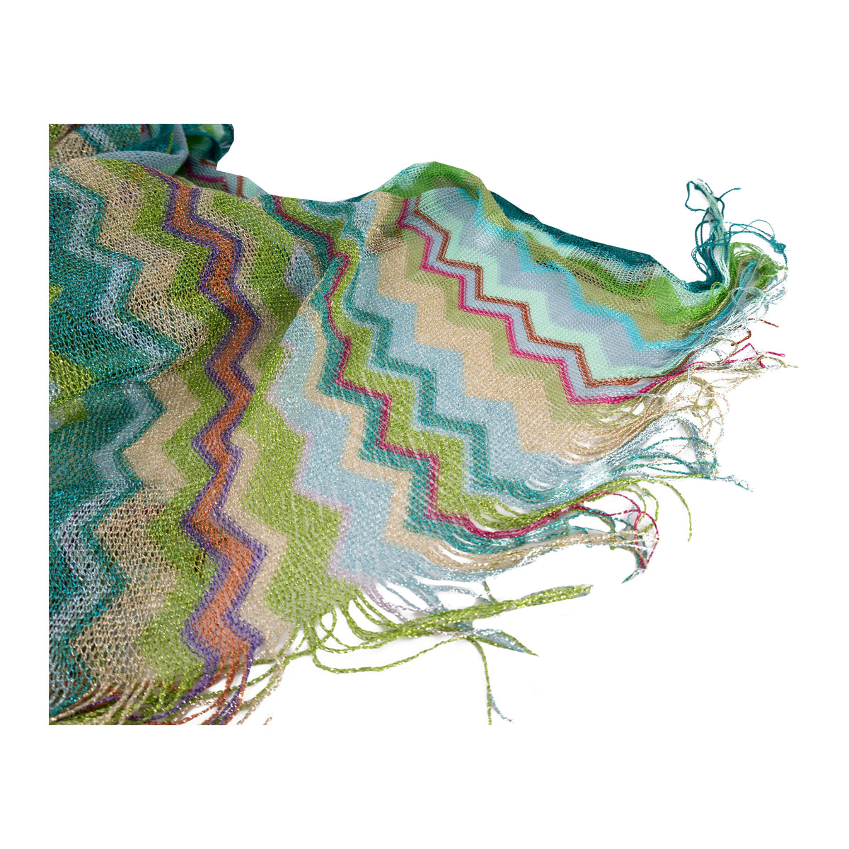 Secondhand Missoni Glittery Chevron Knit Shawl