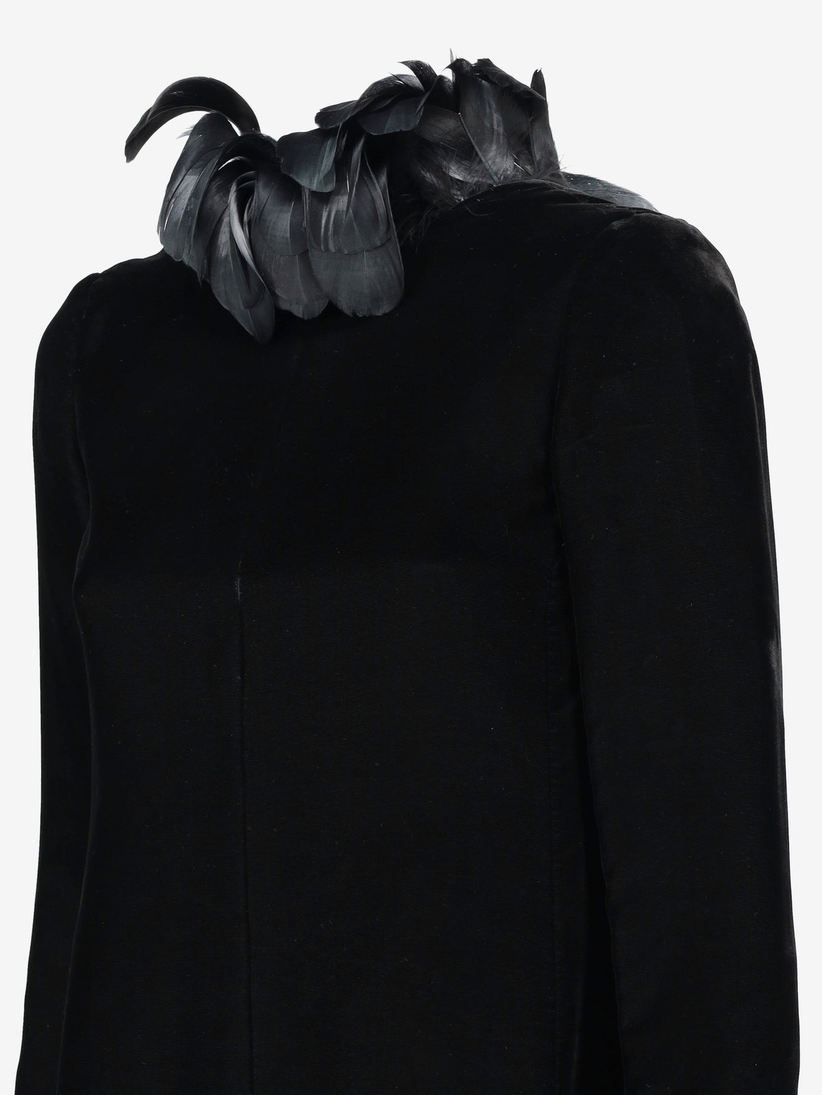 Valentino Boutique - Velvet Mini Dress with Feather Details MZ1902457  Valentino 