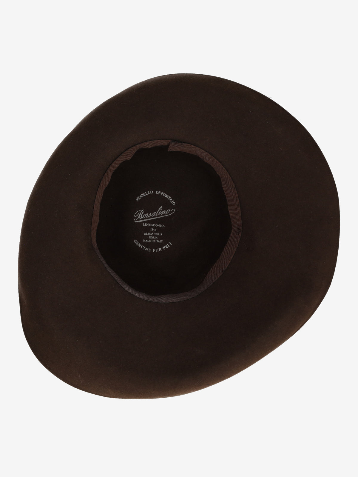 Borsalino Fur Felt Fedora Hat with Bow Detail E1000746  Borsalino 