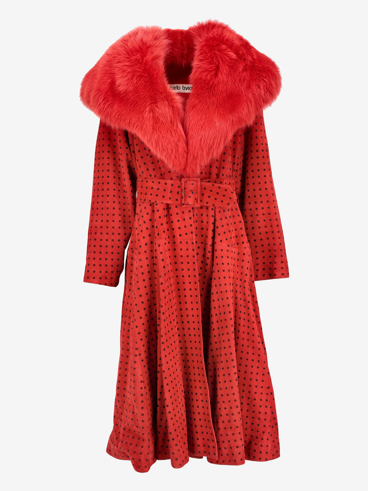 Carlo Tivoli Fur Coat with Hat BR003439  Carlo Tivioli 