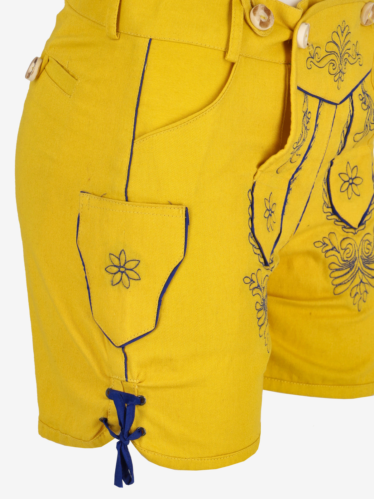 Yellow Cotton Lederhosen MZ1902474  Vintage 