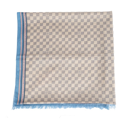 Secondhand Louis Vuitton Damier Azur Straps Scarf