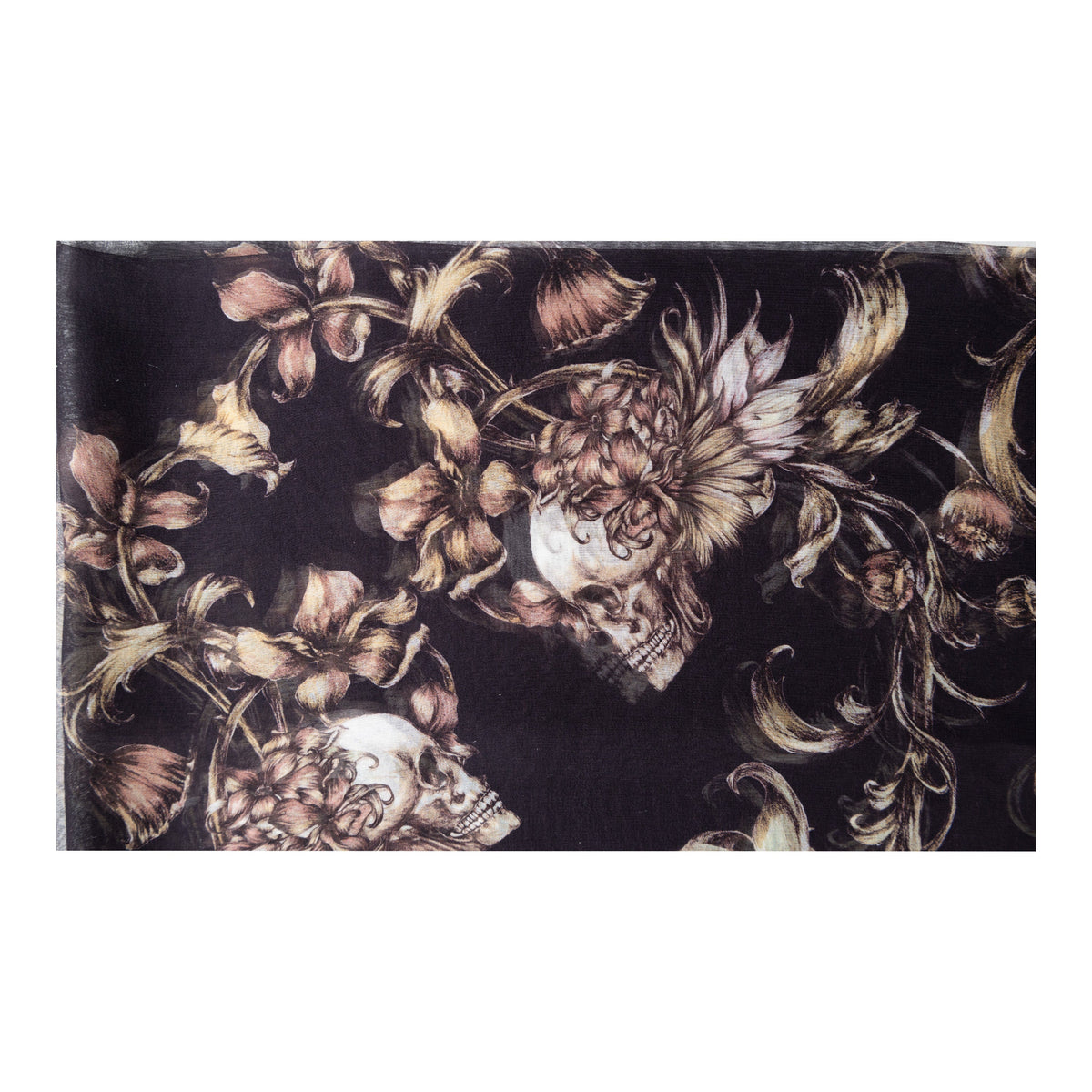 Secondhand Alexander McQueen Floral Skull Print Scarf