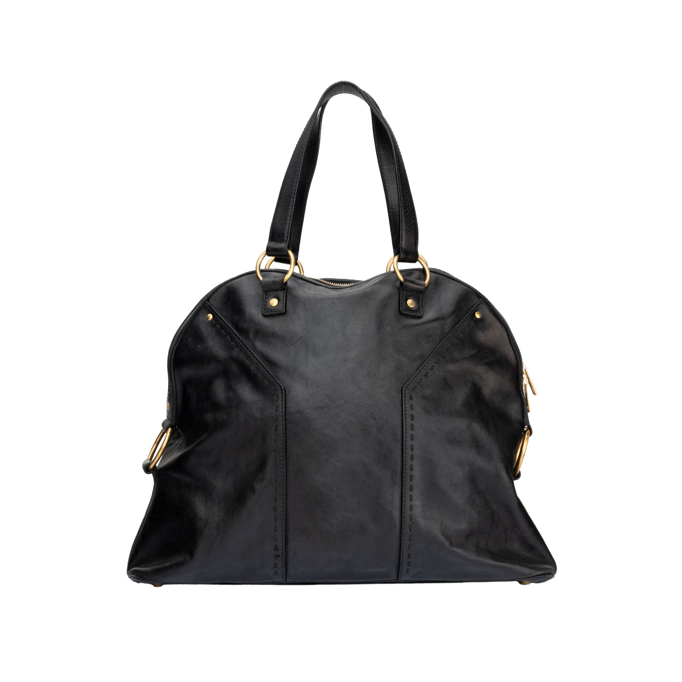 Yves Saint Laurent Muse bag black gold leather NFT pre-owned