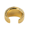 Chanel golden metal bracelet 1988 Rigid style open relief design CC logo  pre-owned nft