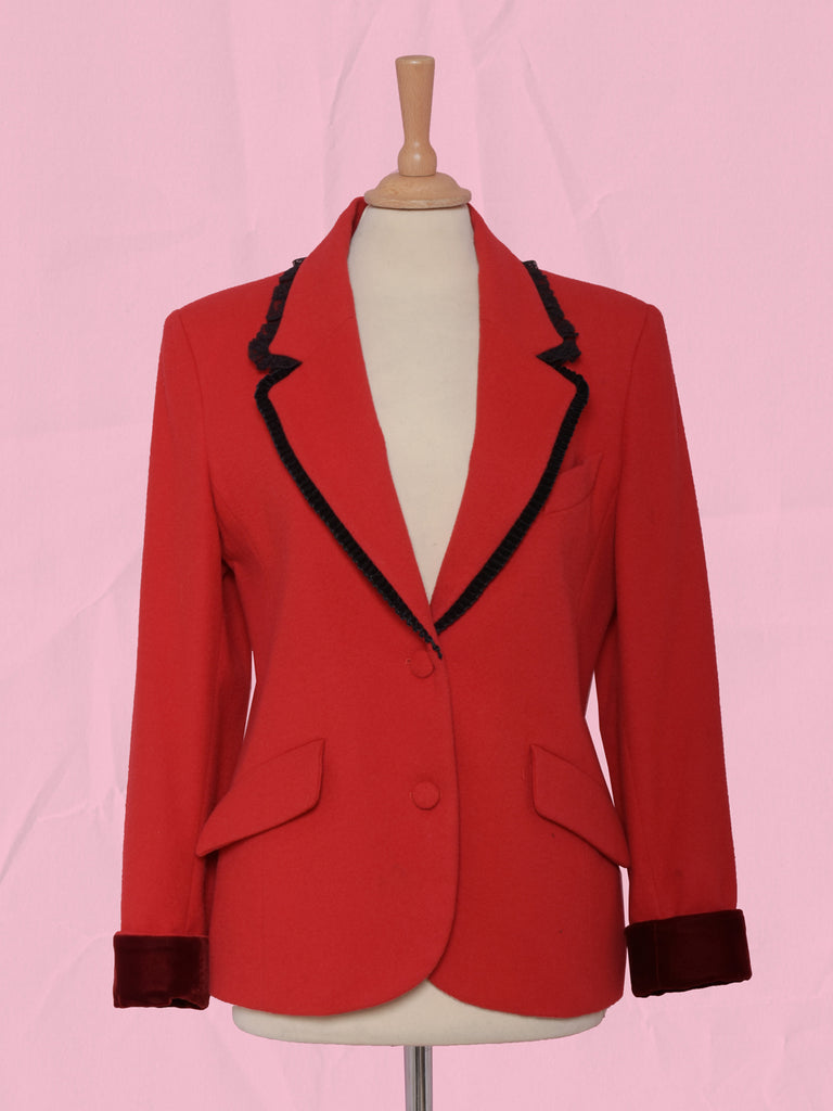 Blumarine Red Wool Blazer