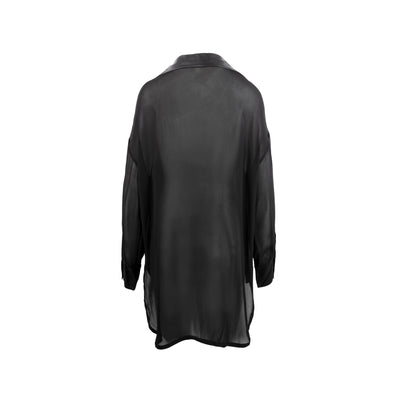 Gaetano Navarra black leather blouse pre-owned
