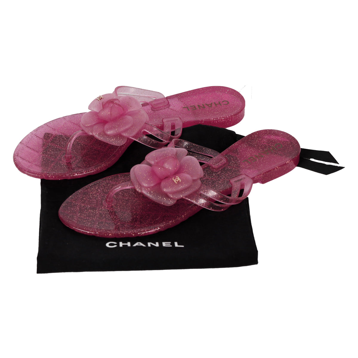 Secondhand Chanel Jelly Camellia Flip-Flop