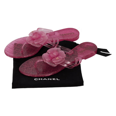 Secondhand Chanel Jelly Camellia Flip-Flop