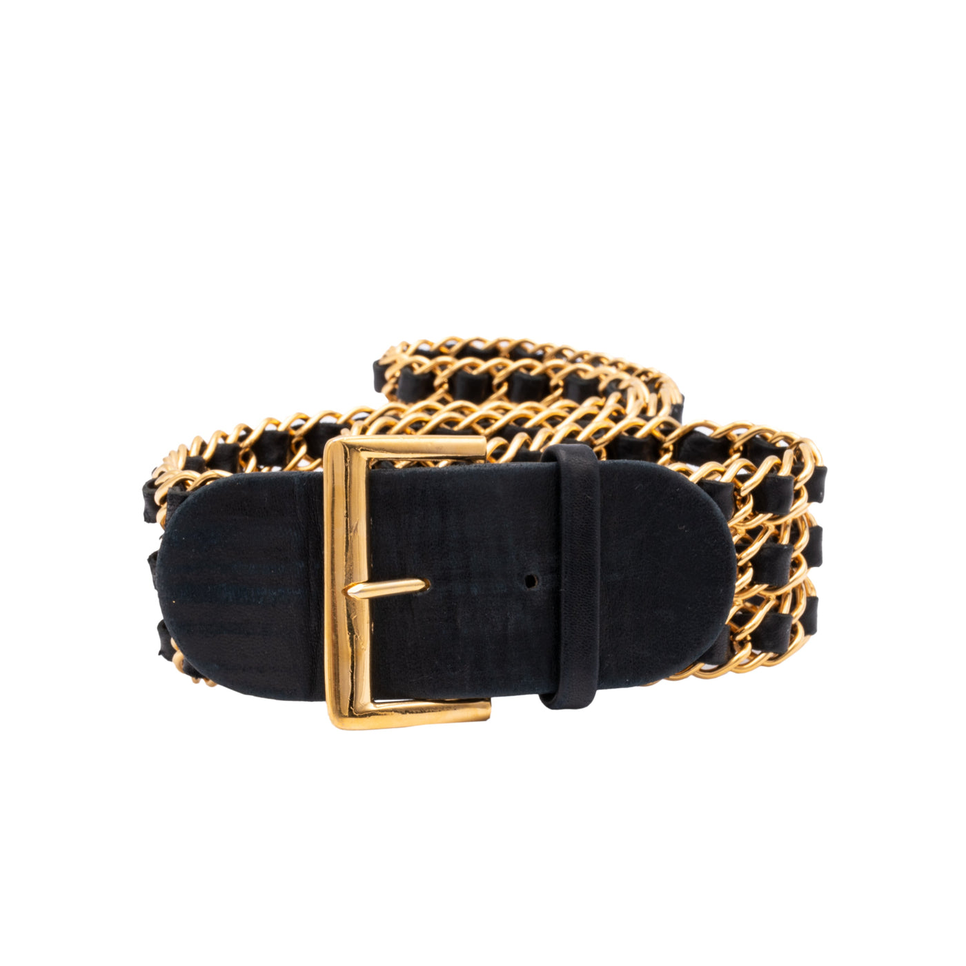 Chanel black leather belt pre-owned nft