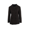 Daniel Pancheri black wool caban coat with long sleeves and front buttoning pre-owned
