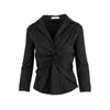 Prada black cotton shirt. Crossed fastening at the front pre-owned