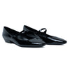 Saint Laurent black patent leather flat shoes with strap pre-owned