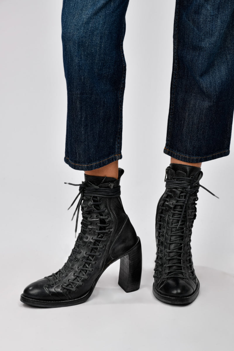 Ann Demeullemeester black leather boots pre-owned