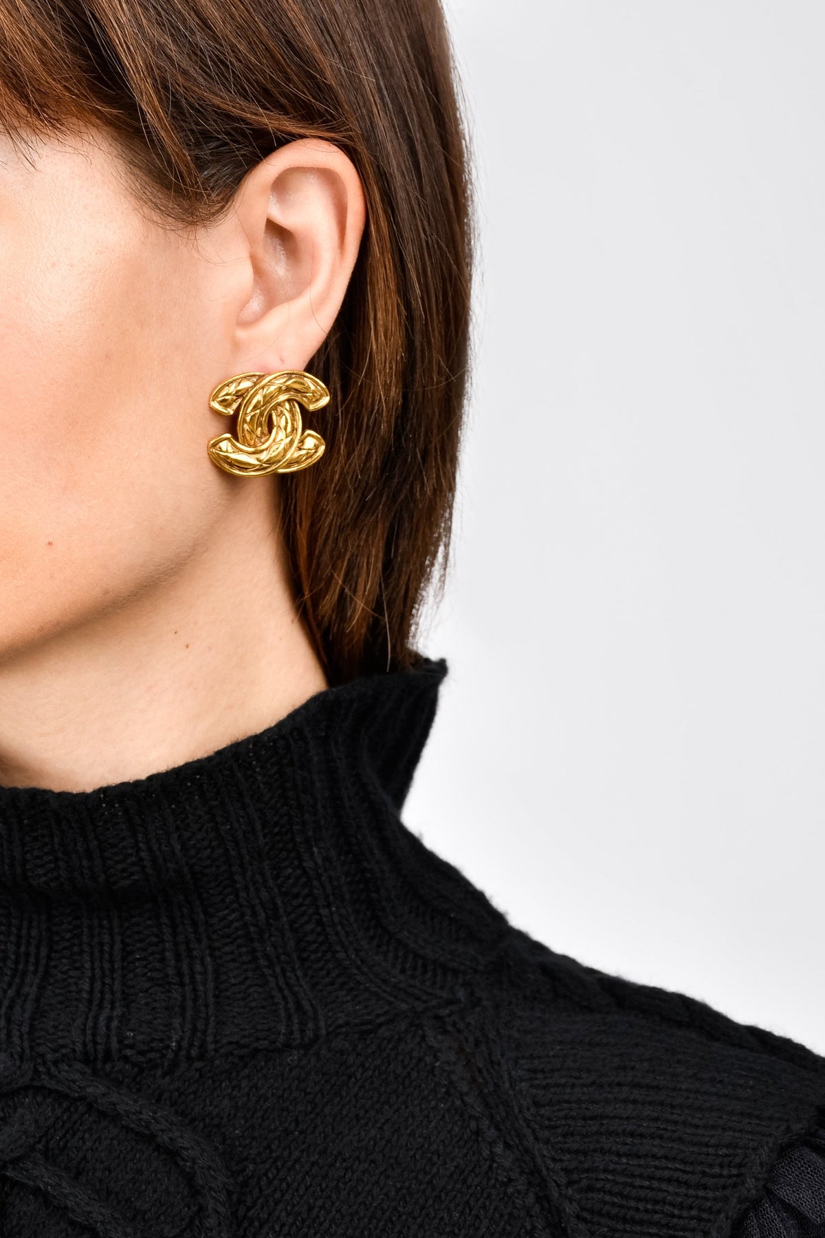 Chanel Clip-On Gold Plated Earrings 