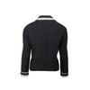 Chanel black cotton jacket black and white embroidery pre-owned