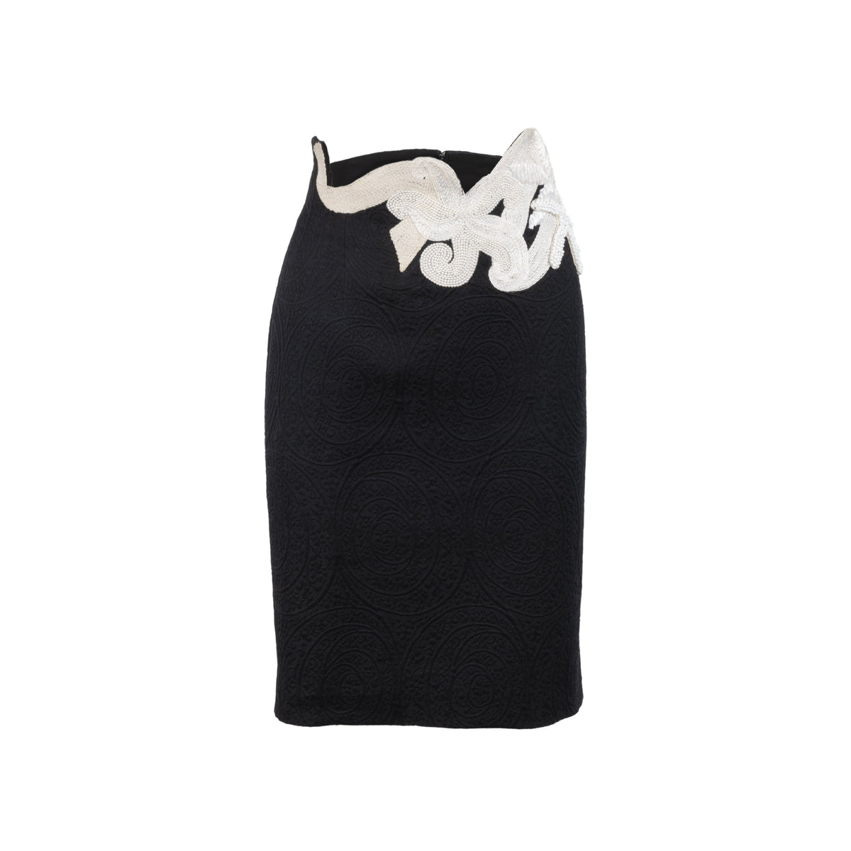 Collection Privé black cotton skirt embroidery pre-owned