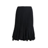 Yves Saint Laurent black midi skirt with rouches pre-owned