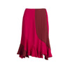 Yves Saint Laurent two tone midi skirt with ruffles pre-owned