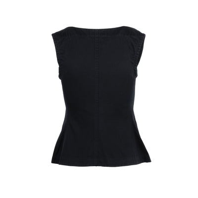 Yves Saint Laurent black denim waistcoat pre-owned