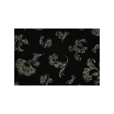 Louis Vuitton Black and White Floral Pattern Scarf - '10s