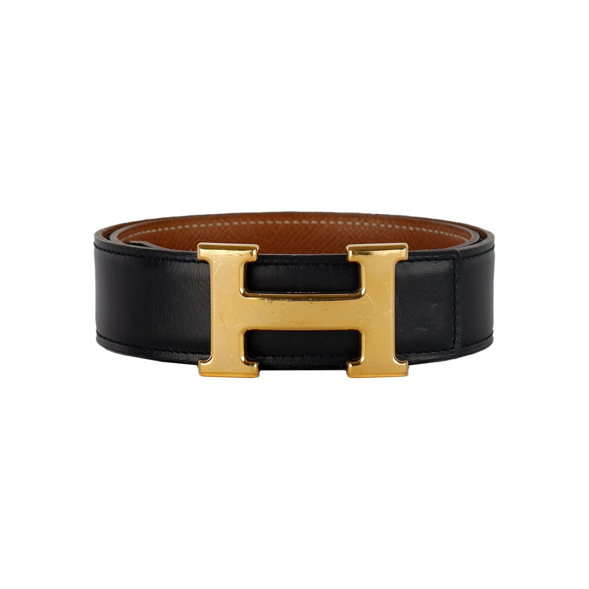 Hermès black leather belt  pre-owned