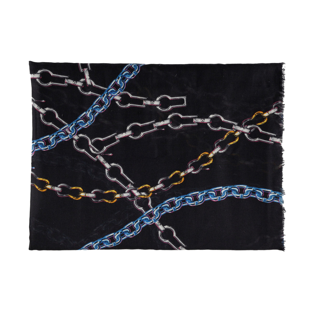 Secondhand Louis Vuitton Multicolor Chain Print Scarf 