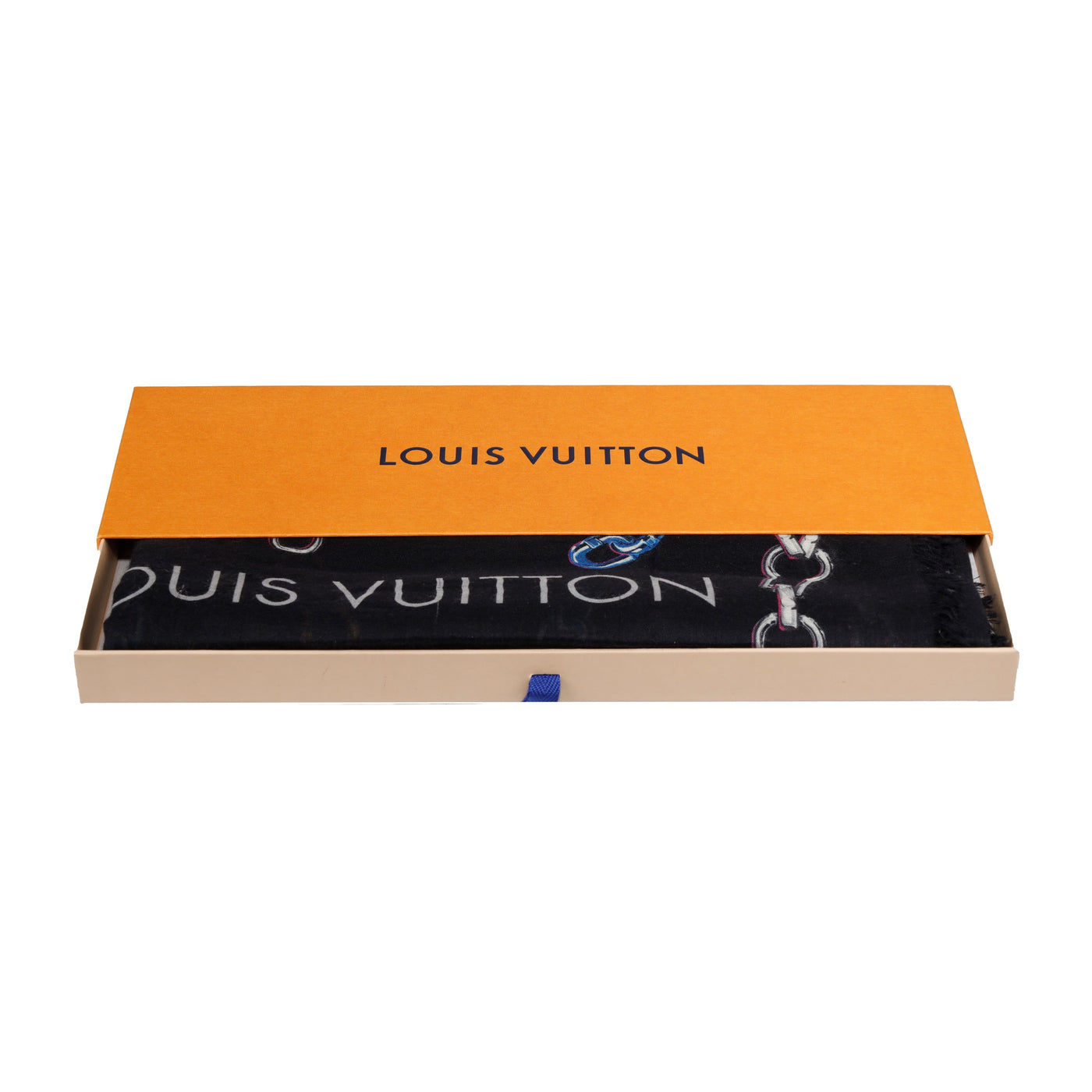 Secondhand Louis Vuitton Multicolor Chain Print Scarf 